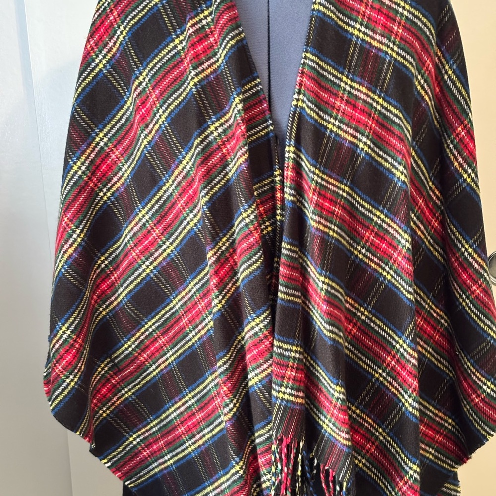 Talbots Multicolor Plaid Shawl
